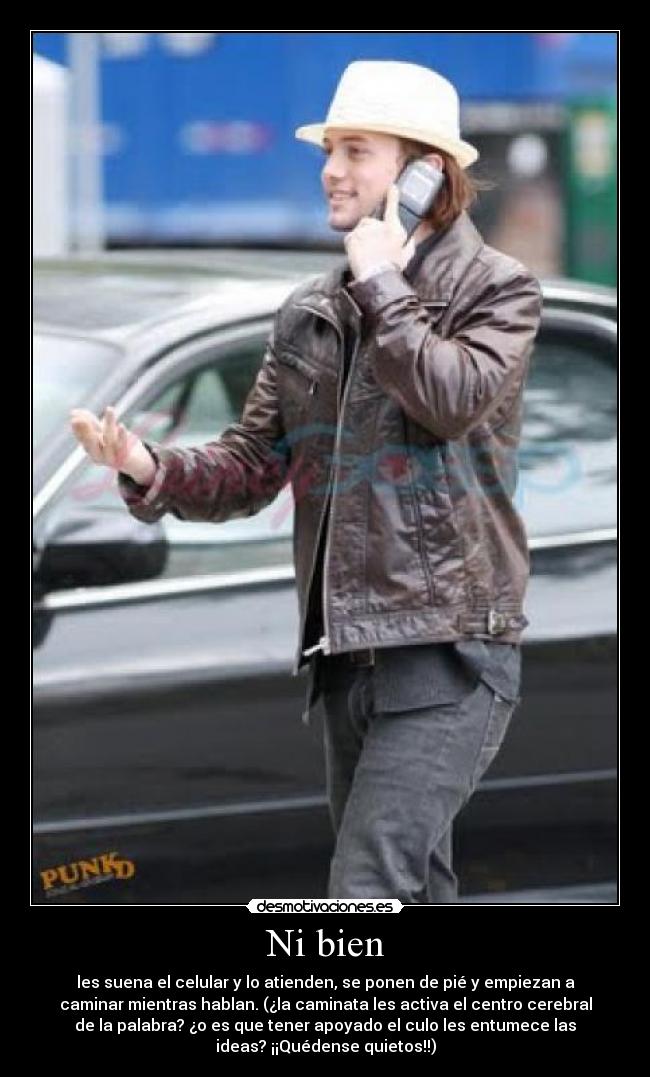 carteles celular caminar hablar mientras quiertos activa neuronas lyandi desmotivaciones