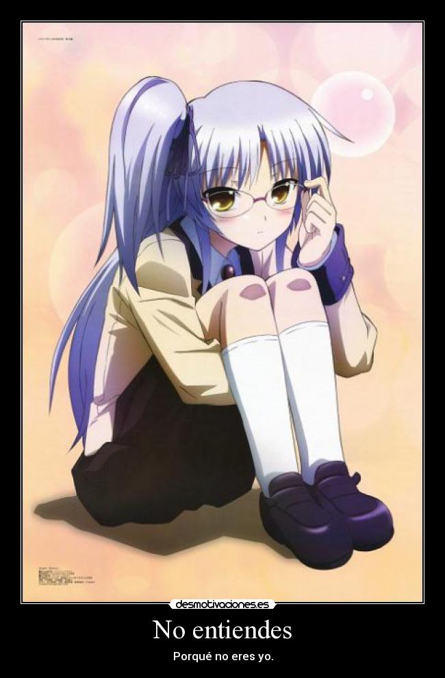 carteles theab3 says mundo nunca fue cuadrado para anime angel beats kanade tenshi kawai desmotivaciones