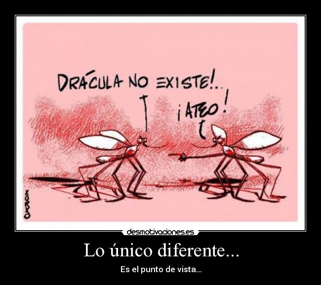 Lo único diferente... - Es el punto de vista...