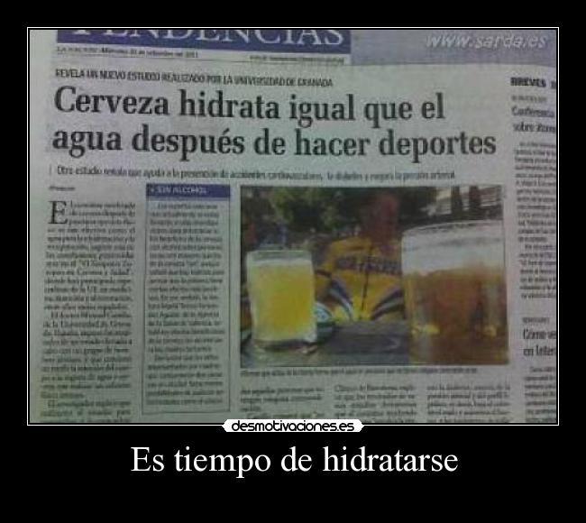 carteles tiempo hidratarse desmotivaciones