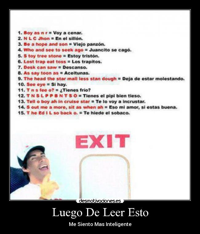 Luego De Leer Esto - Me Siento Mas Inteligente