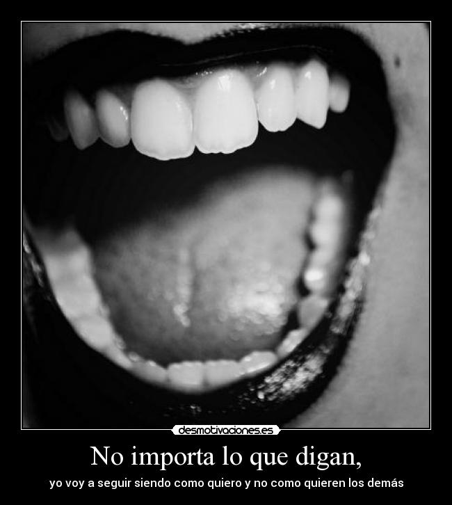 No importa lo que digan, - 