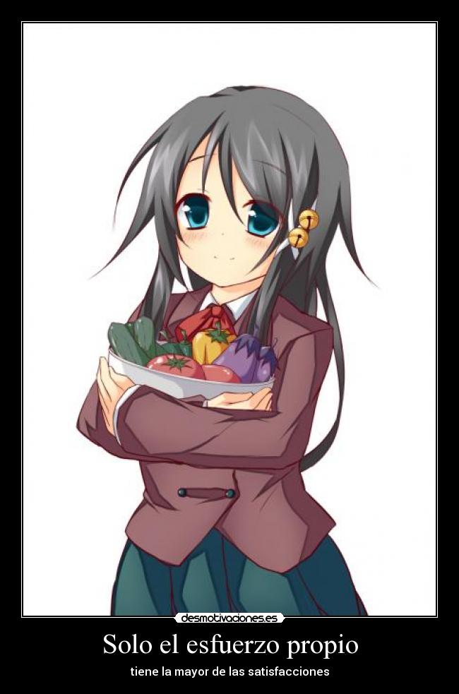 Solo el esfuerzo propio - tiene la mayor de las satisfacciones