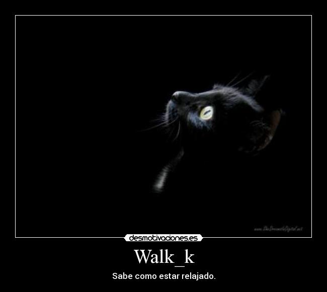 Walk_k - Sabe como estar relajado.