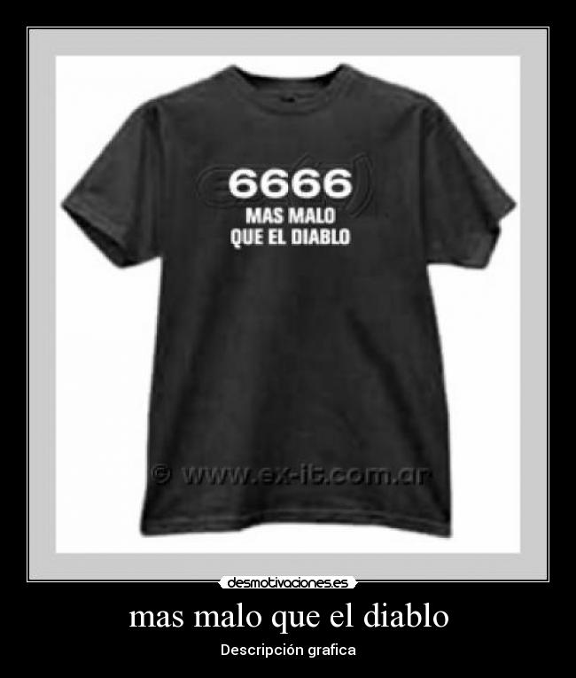 mas malo que el diablo - Descripción grafica
