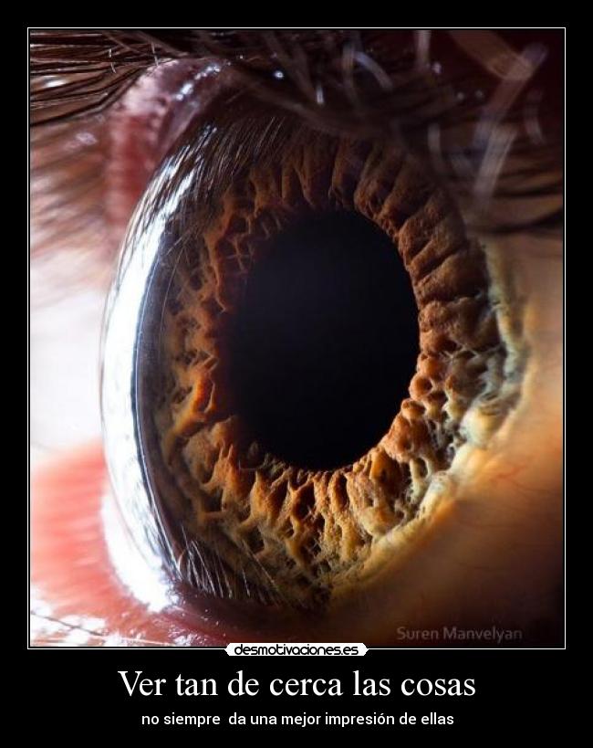Ver tan de cerca las cosas - 