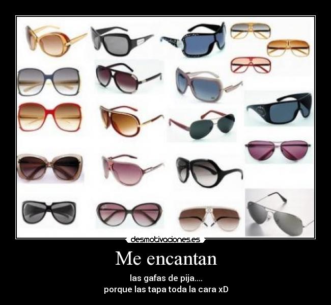 Me encantan - las gafas de pija....
porque las tapa toda la cara xD