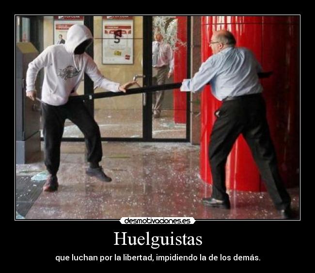 Huelguistas -