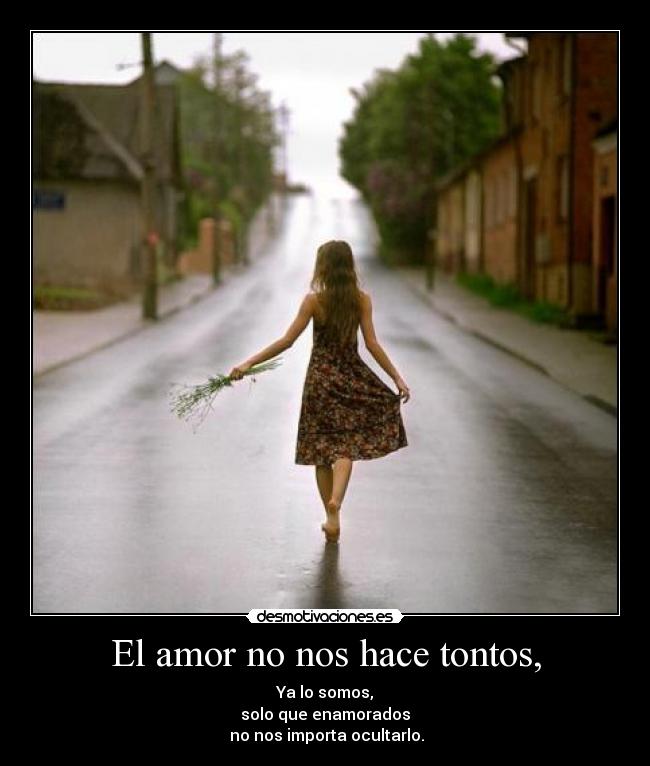 El amor no nos hace tontos, - 