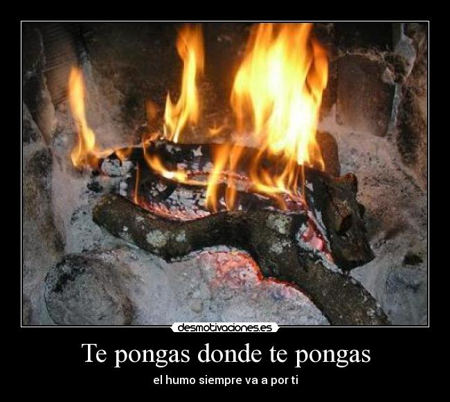 Te pongas donde te pongas - el humo siempre va a por ti