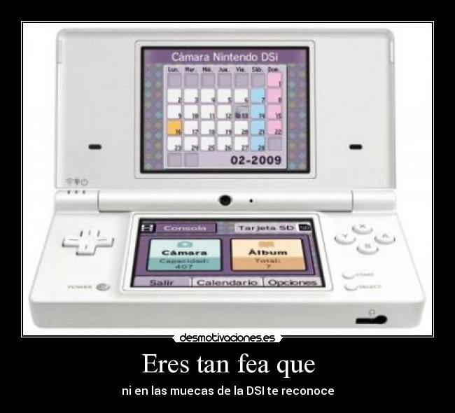 Eres tan fea que - ni en las muecas de la DSI te reconoce