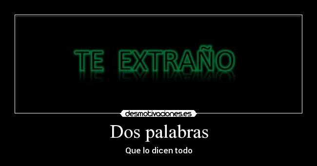 Dos palabras -