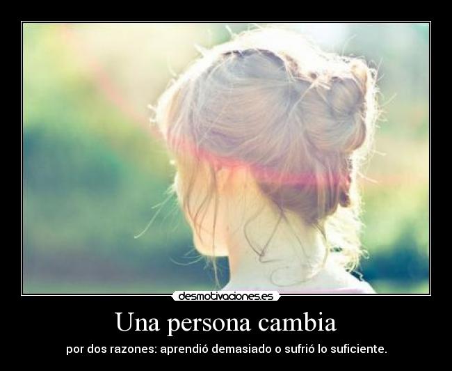 Una persona cambia - 