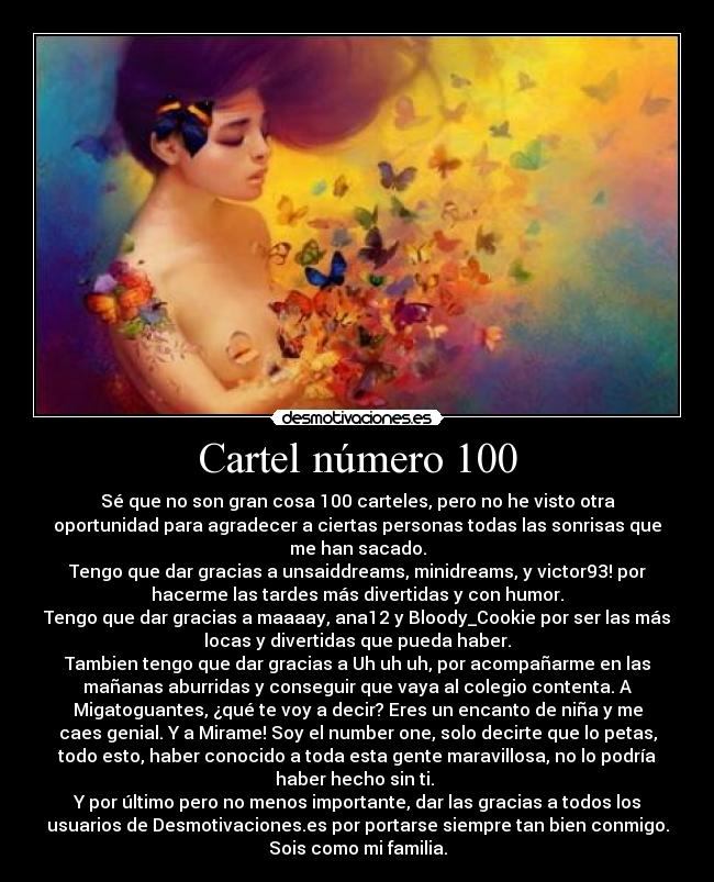 Cartel número 100 - 