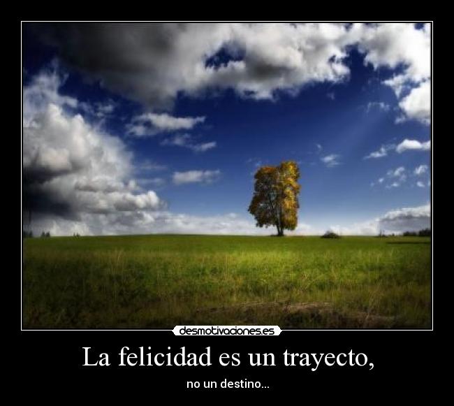 carteles felicidad felicidad trayecto destino asi que disfrutala desmotivaciones