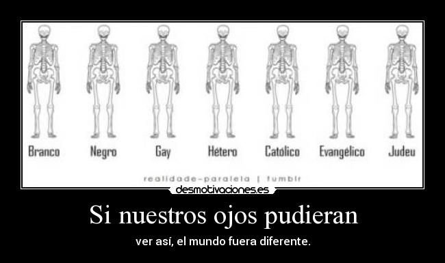 Si nuestros ojos pudieran - ver así, el mundo fuera diferente.