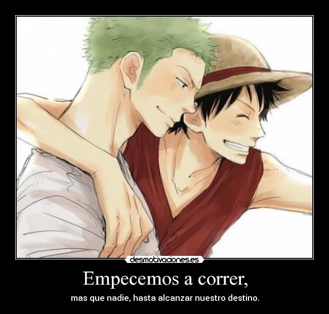 carteles one piece luffy zoro brand new world desmotivaciones