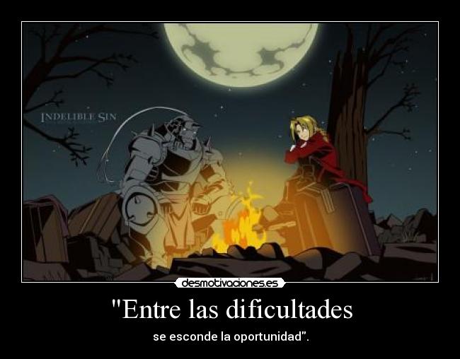 Entre las dificultades -