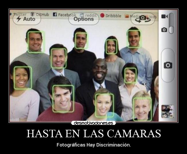 HASTA EN LAS CAMARAS - Fotográficas Hay Discriminación.