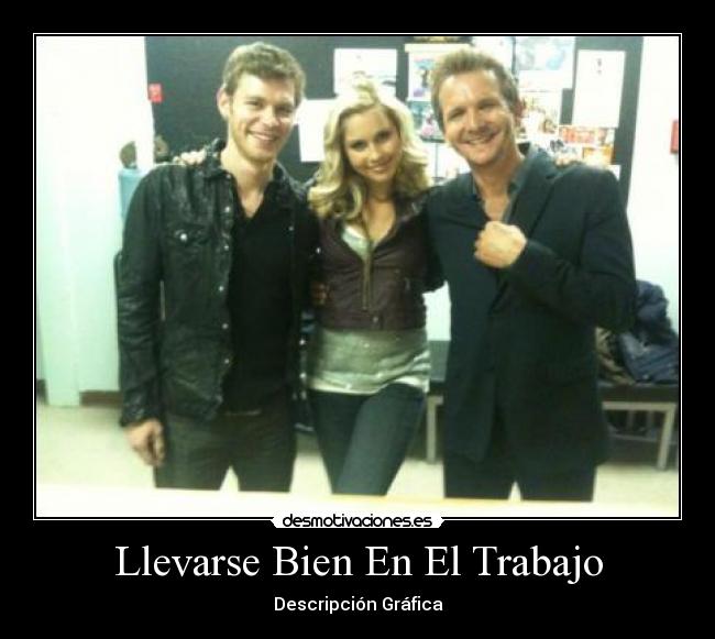 carteles trabajo cronicas vampiricas vampires diaries sebastian roche claire holt klaus joseph morgan desmotivaciones