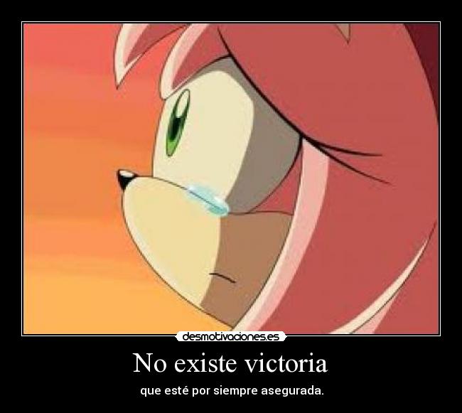 carteles amy sonic existe victoria desmotivaciones