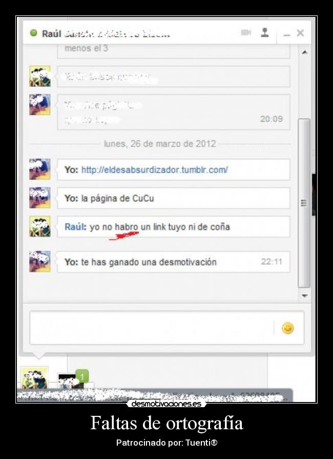 Faltas de ortografía -
