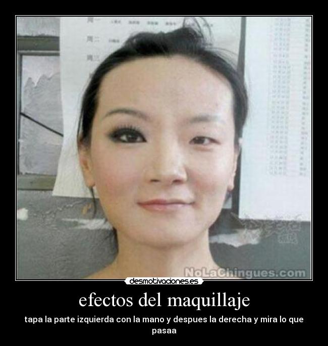 efectos del maquillaje -