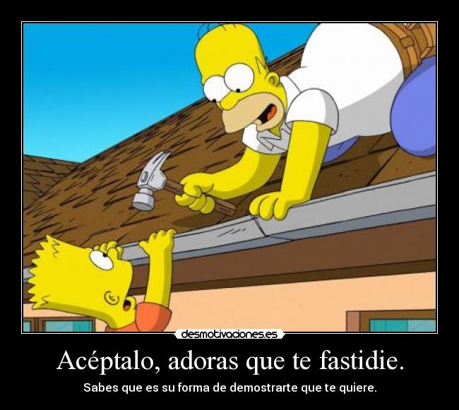 Acéptalo, adoras que te fastidie. - 