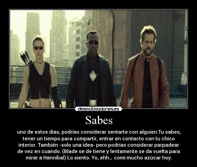 carteles blade trinity hannibal king ryan reynolds desmotivaciones