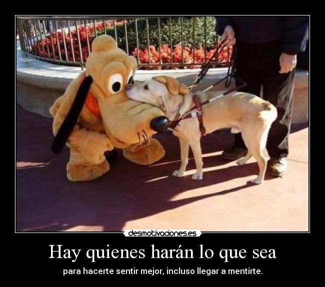 Hay quienes harán lo que sea - para hacerte sentir mejor, incluso llegar a mentirte.