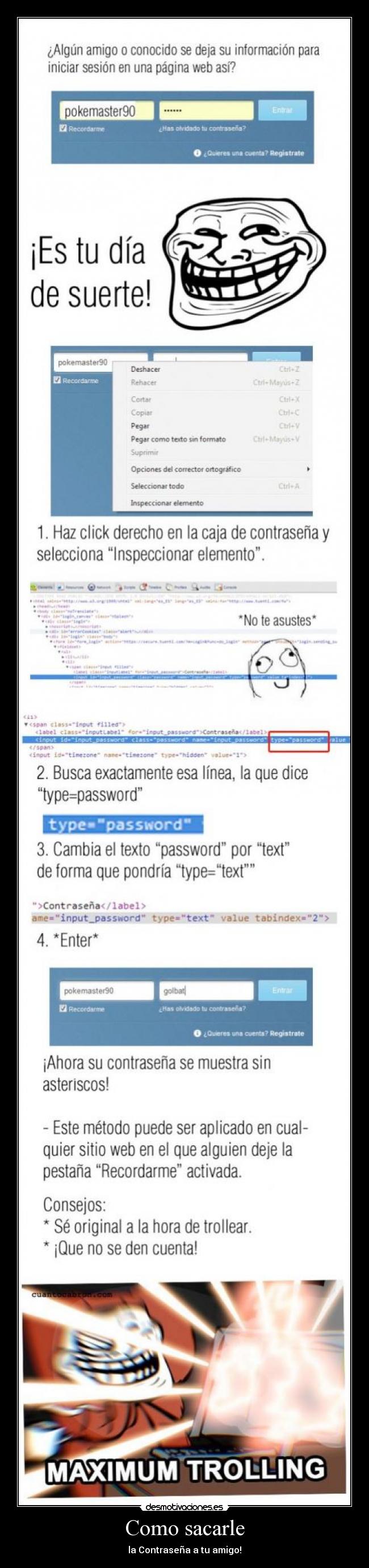 Como sacarle - la Contraseña a tu amigo!