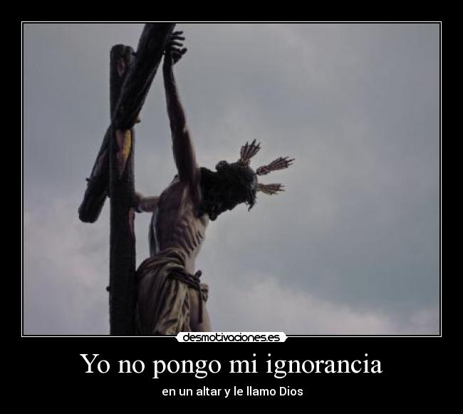 Yo no pongo mi ignorancia -