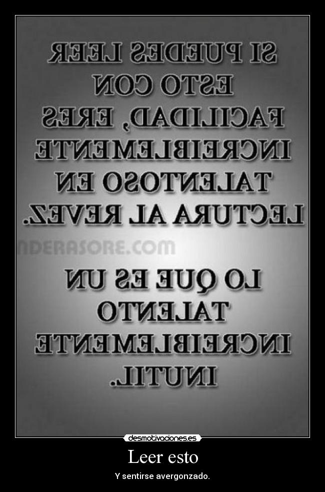 Leer esto - Y sentirse avergonzado.