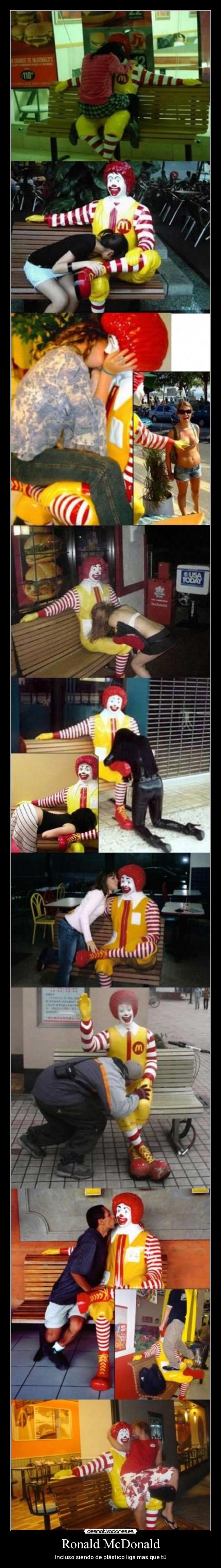 carteles ronald mcdonald plastico liga mas que desmotivaciones