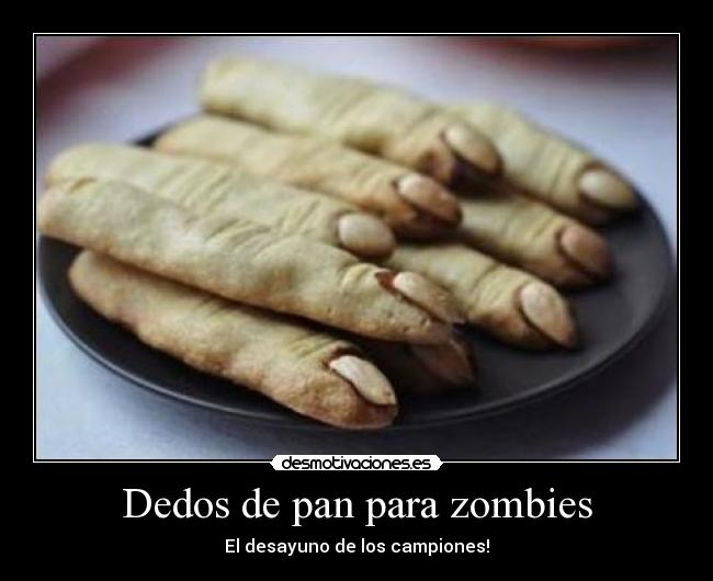 Dedos de pan para zombies -