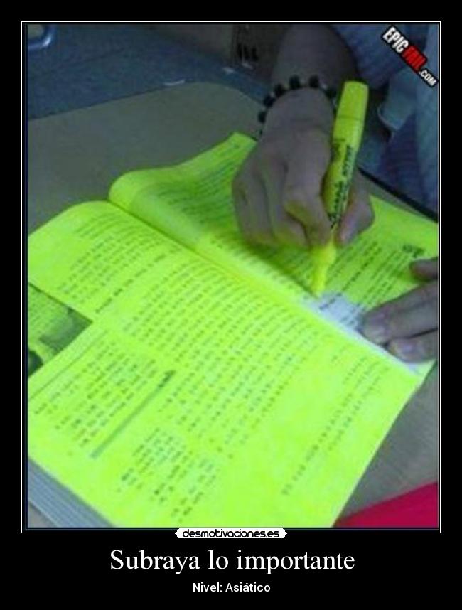 Subraya lo importante - Nivel: Asiático