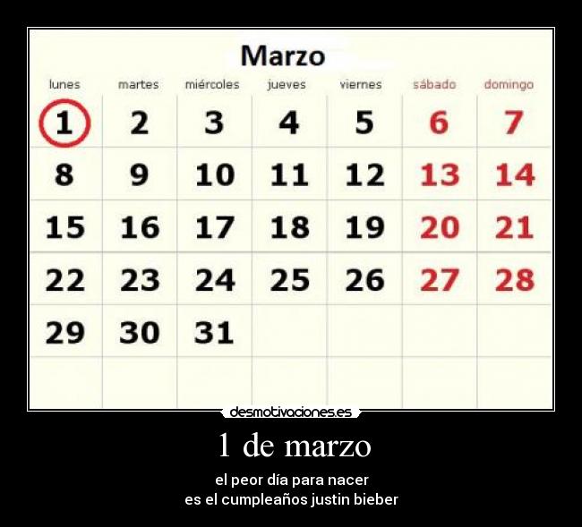 1 de marzo -