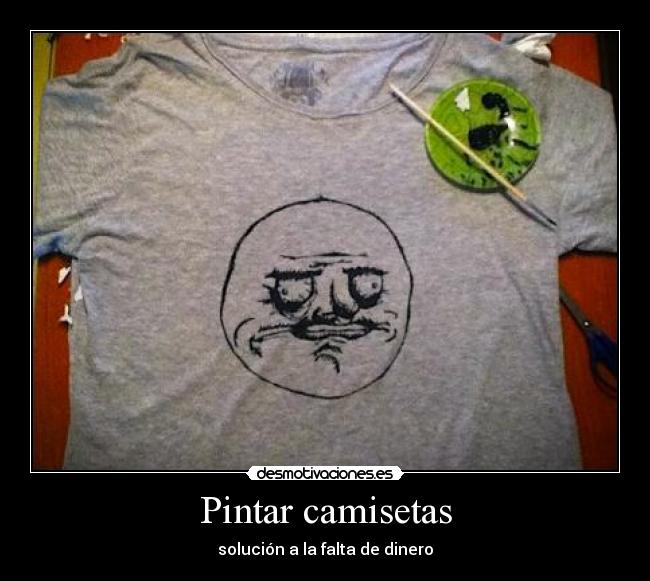 Pintar camisetas - solución a la falta de dinero