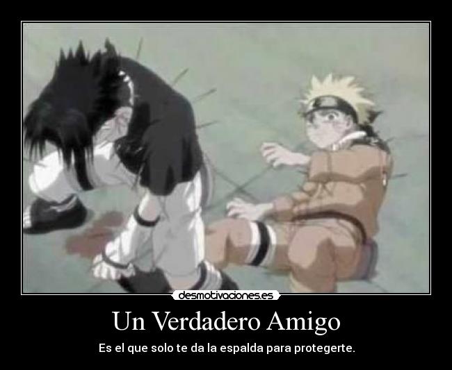 Un Verdadero Amigo - Es el que solo te da la espalda para protegerte.