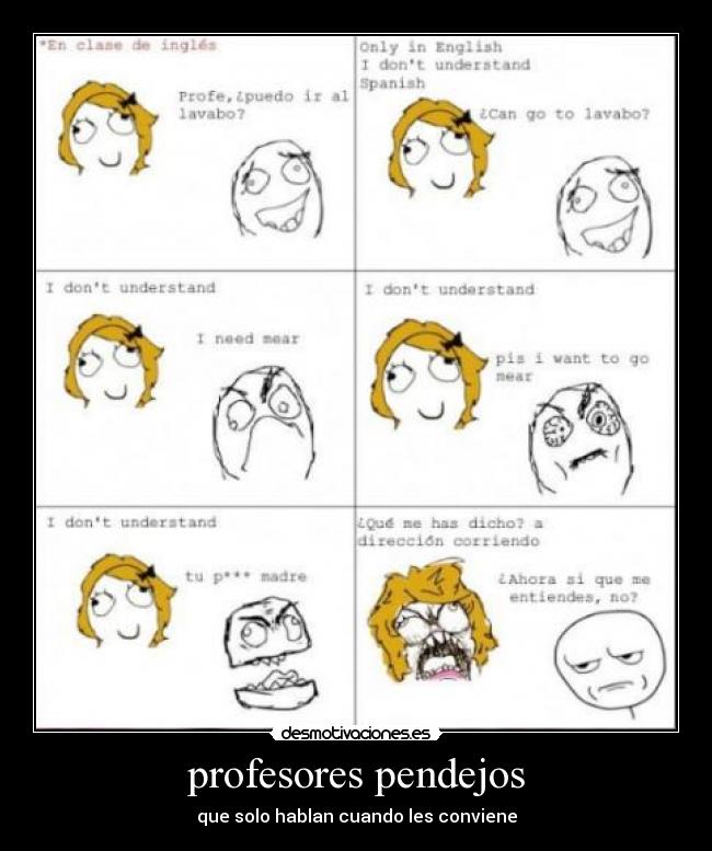 profesores pendejos - que solo hablan cuando les conviene