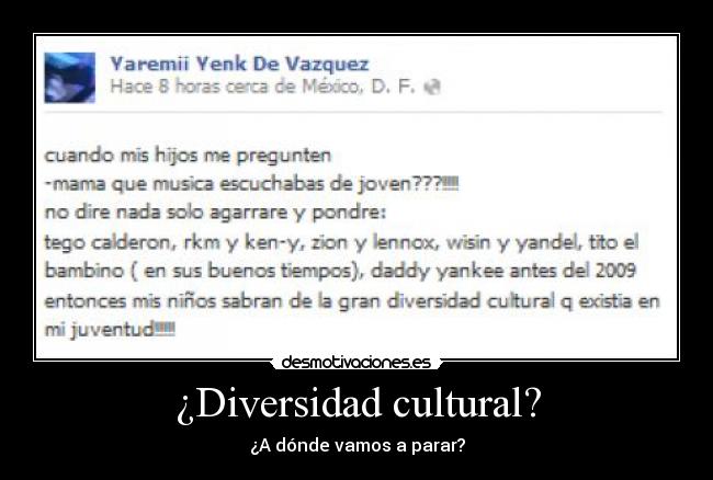 ¿Diversidad cultural? - 