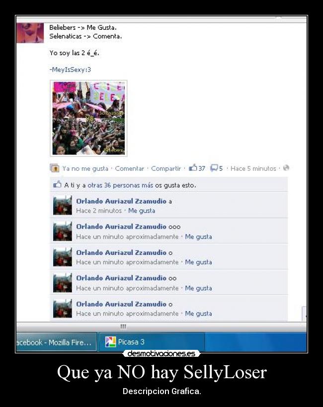 Que ya NO hay SellyLoser - Descripcion Grafica.