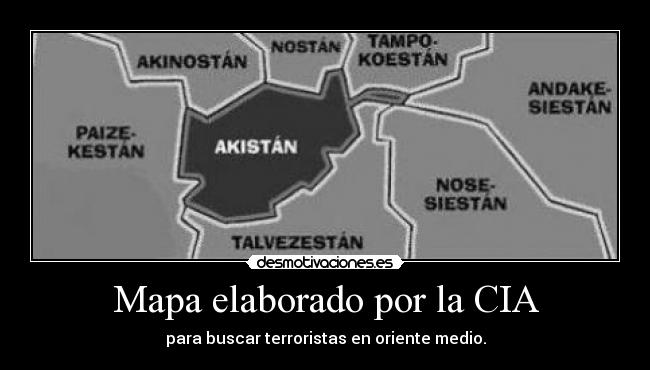 Mapa elaborado por la CIA - 