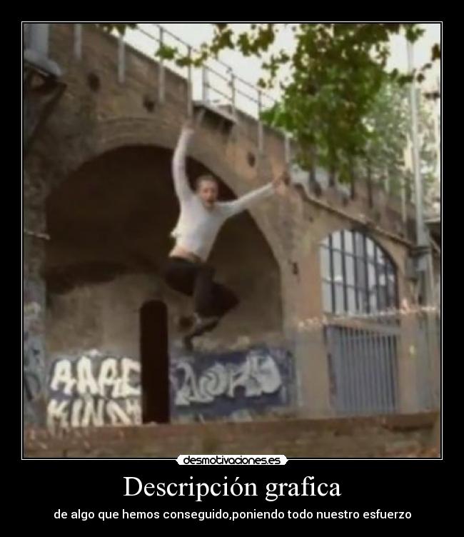 Descripción grafica - de algo que hemos conseguido,poniendo todo nuestro esfuerzo