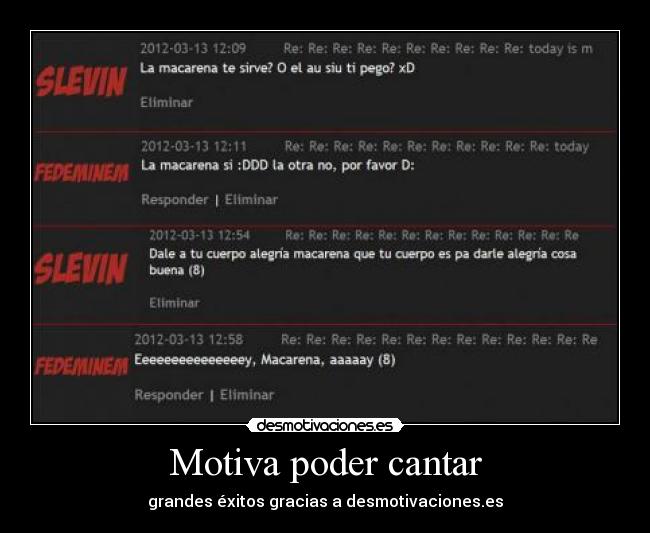 Motiva poder cantar - grandes éxitos gracias a desmotivaciones.es