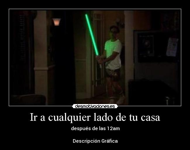 Ir a cualquier lado de tu casa - después de las 12am

Descripción Gráfica