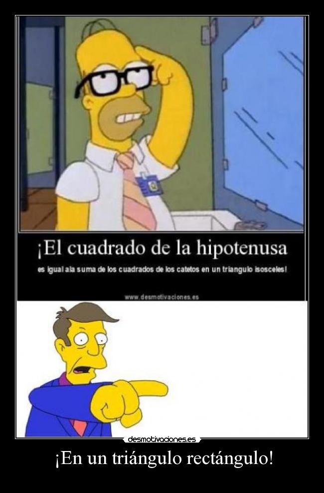 ¡En un triángulo rectángulo! -