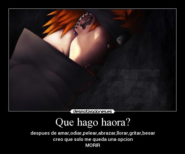 carteles anime naruto pein akatsuki desmotivaciones