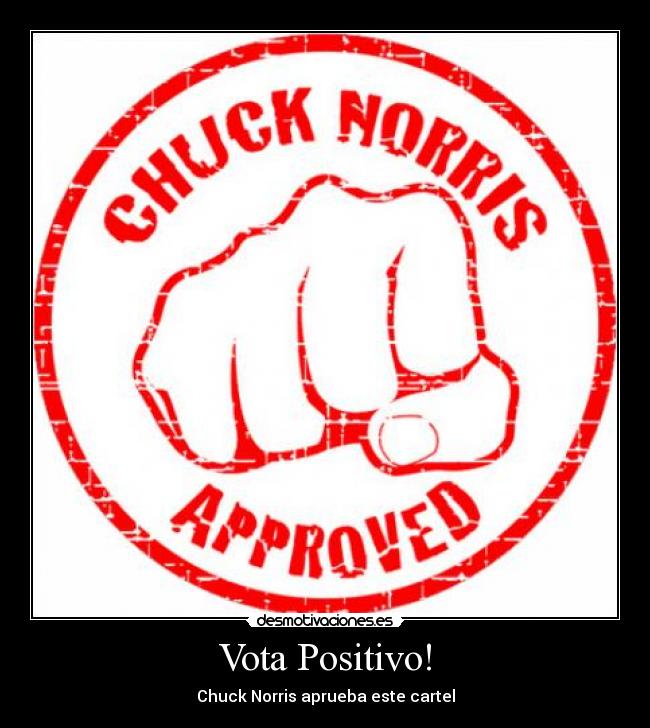 carteles chuck norris seal approved desmotivaciones