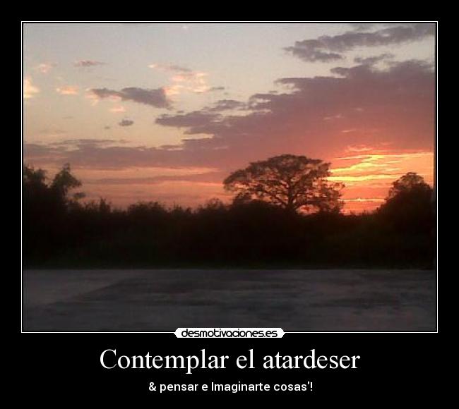Contemplar el atardeser -